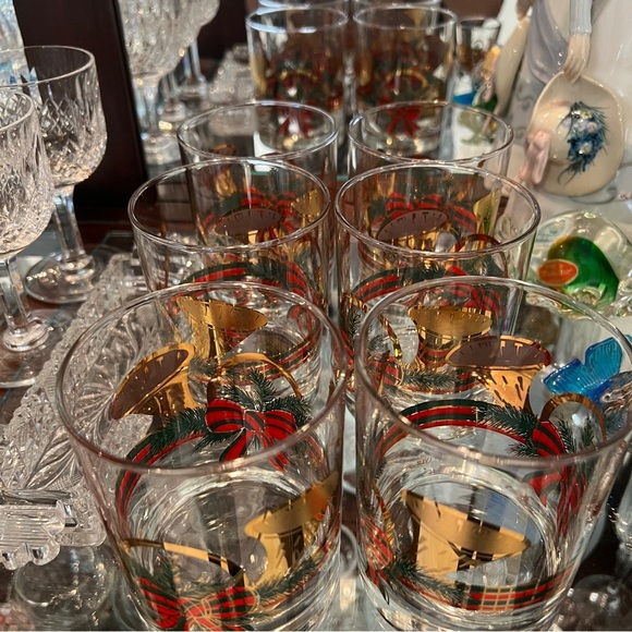 Culver 22K Gold Mid-Century Yule Horn Double Old Fashion Glasses (Set of 6) - Picture 8 of 17